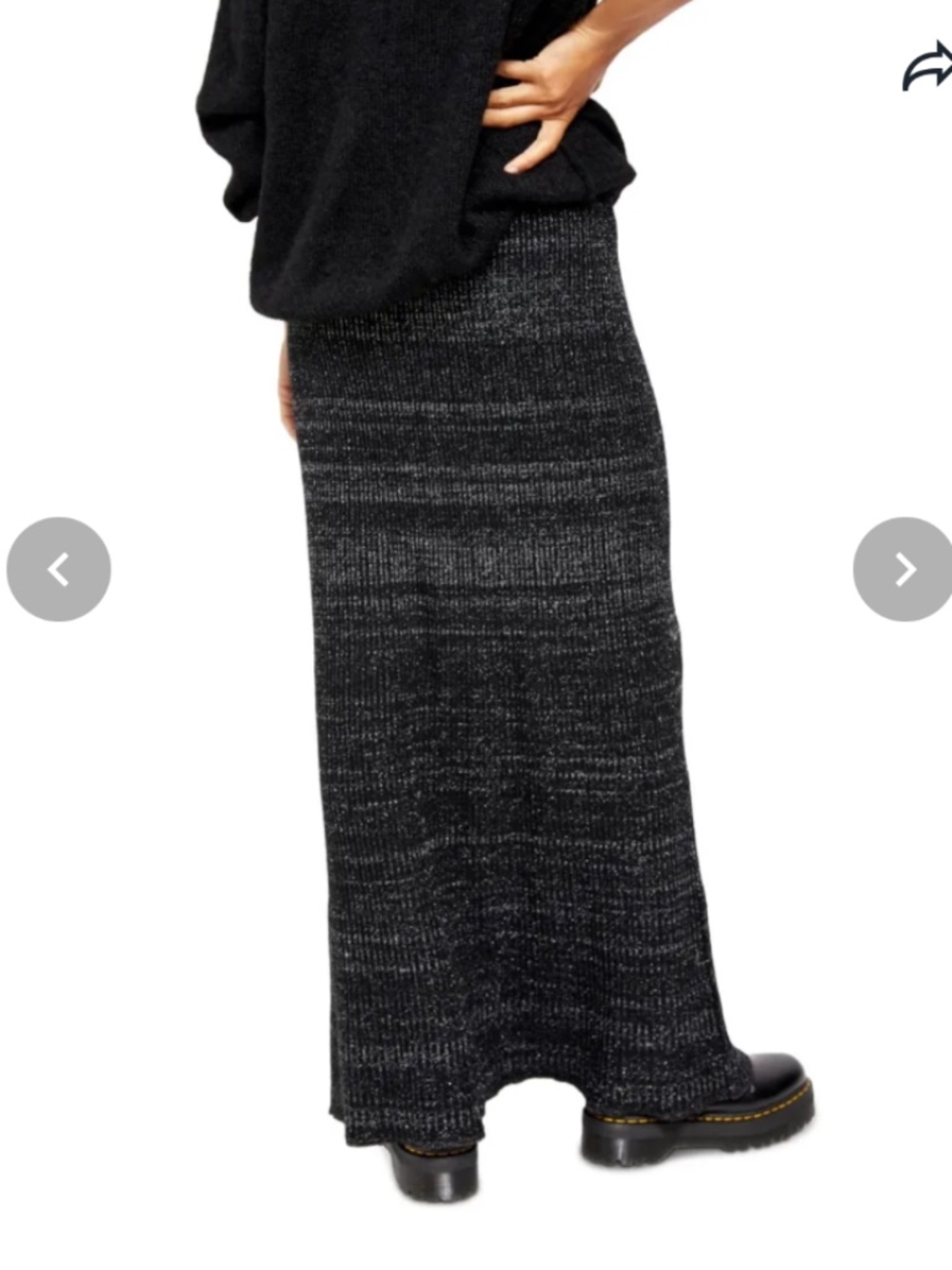 Free People Shine Bright metallic ribbed maxi skirt - Picture 2 of 7
